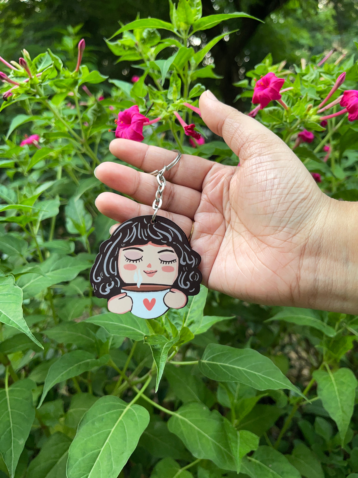 Caffeine / Chai Lover - Girl Personality Pop Keychain